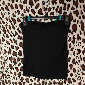 Black Strapless Tankini Top